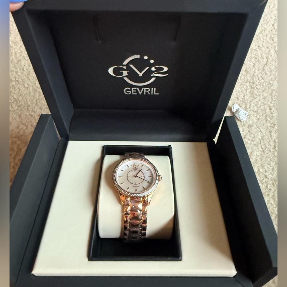 Gevril GV2 Women's Two-Tone Rose Gold and Silver Watch